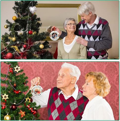 First Christmas As Mommy and Daddy Ornament Picture Frame Family Christmas Ornaments 2024 Personalized Photo Christmas Ornaments Baby First Christmas Ornament Gifts for Newborn New Mom Dad in Kuwait