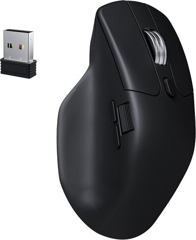 Keychron M6 4000 هرتز بلوتوث لاسلكي 5.1/2.4 جيجا هرتز/ماوس بصري سلكي، خفيف الوزن 78 جرام قابل للبرمجة مستشعر PixArt 3395 مع ما يصل إلى 26K DPI/ 650 IPS لنظام التشغيل Windows Mac Linux - أسود in Saudi Arabia