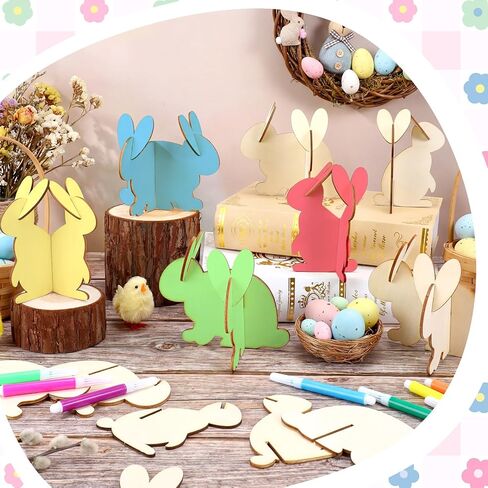 Blosssound 36 Pcs Pumpkin Wood DIY Crafts Cutouts with 12 Colored Markers Fall Unfinished Pumpkin Wood Slices DIY Crafts Pumpkin Decor Freestanding Pumpkin Ornaments for Thanksgiving Table Tiered Tray in Kuwait