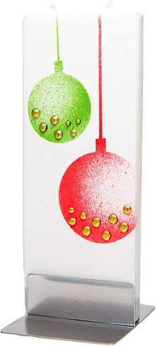 Flatyz Candles Two Red Birds Winter Candle - Flat, Decorative, Hand Painted Candle Gifts for Women or Men - 6 inches in Kuwait