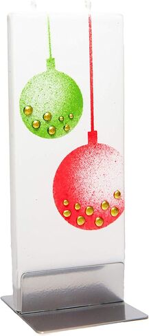 Flatyz Candles Two Red Birds Winter Candle - Flat, Decorative, Hand Painted Candle Gifts for Women or Men - 6 inches in Kuwait