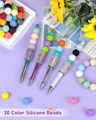 FIVEIZERO 150PCS 30 Colors 15mm Round Silicone Beads in Saudi Arabia