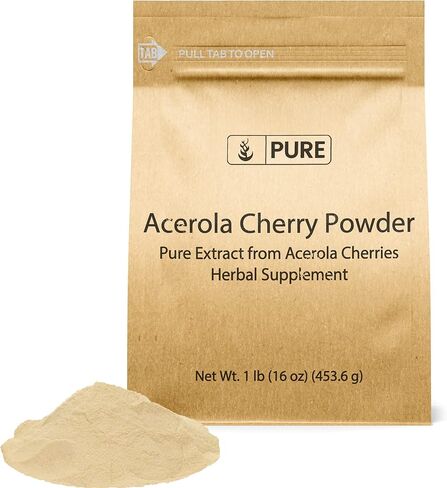 PURE ORIGINAL INGREDIENTS Acerola Cherry Powder 8oz Non-GMO, Gluten Free, Eco-Friendly Packaging in Saudi Arabia