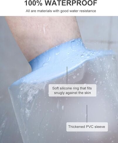 CureSquad Waterproof Foot Cover for Shower, Soft Comfortable Cast Cover for Foot, Ankle Cast Covers for Shower Adult, Reusable Cast Protector, Elastic Cast Bag for Bandage, Wound Care Supplies in Saudi Arabia