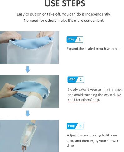 CureSquad Waterproof Foot Cover for Shower, Soft Comfortable Cast Cover for Foot, Ankle Cast Covers for Shower Adult, Reusable Cast Protector, Elastic Cast Bag for Bandage, Wound Care Supplies in Saudi Arabia