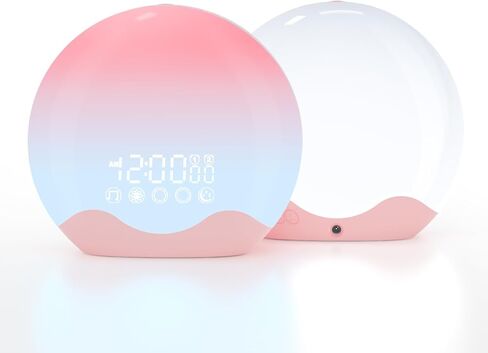 Wake Up Light, Sunrise Alarm Clock with 10,000 Lux Therapy Light, White Noise Sound Machine with Sleep Aid, 11 Atmosphere Lights, Dual Alarm & Snooze Function in Saudi Arabia