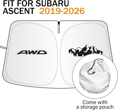 for Subaru Outback Sun Shade 2015-2024, Car Front Window Covers Sun Visor Protector, Foldable Blocks UV Rays Windshield Sunshade for Subaru Outback Accessories in Kuwait