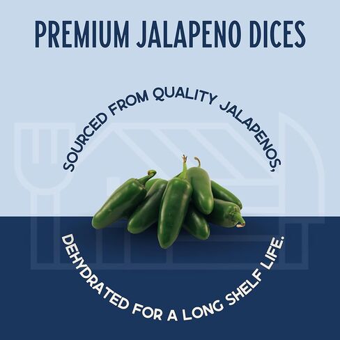Harmony House Dried Jalapeno Peppers – Dehydrated Peppers For Cooking, Camping, Emergency Supply and More, 6 oz, Quart Jar in Kuwait