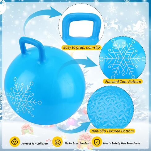 Sratte 6 Pcs Hopper Ball with Handle Bouncing Ball Marble Bouncy Balls Hopping Toys Inflatable Hop Ball Jumping Ball for Jumping Sport Boys Girls Gifts Party Favors (Bright Color) in Saudi Arabia