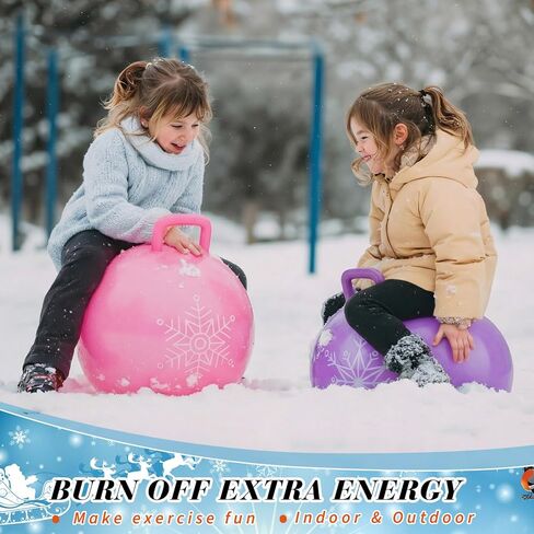 Sratte 6 Pcs Hopper Ball with Handle Bouncing Ball Marble Bouncy Balls Hopping Toys Inflatable Hop Ball Jumping Ball for Jumping Sport Boys Girls Gifts Party Favors (Bright Color) in Saudi Arabia