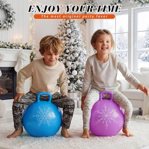 Sratte 6 Pcs Hopper Ball with Handle Bouncing Ball Marble Bouncy Balls Hopping Toys Inflatable Hop Ball Jumping Ball for Jumping Sport Boys Girls Gifts Party Favors (Bright Color) in Saudi Arabia