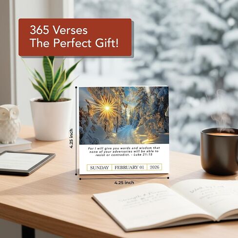 Hannah Faith A Bible Verse A Day 2025 Calendar | 300+ Christian Verses from the NIV Bible to Inspire Your Daily Devotional, Positive Motivational Religious Daily Verses for Men & Women in Saudi Arabia