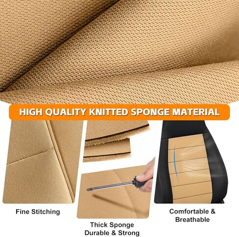 Seat Cover Compatible with 1993-2002 Chevy Camaro Front & Rear, Driver & Passenger Side Front and Back Knitted Sponge Heavy Duty Seat Cover in Saudi Arabia