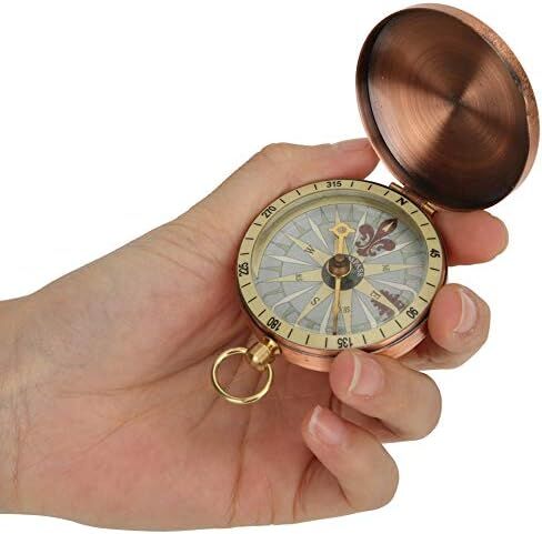 Compass Pocket Watch,Portable Vintage Retro Metal Copper Flip Cover Camping Survival Compass for Camping Hiking Boating Outdoor Sports in Saudi Arabia