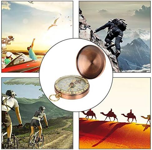 Compass Pocket Watch,Portable Vintage Retro Metal Copper Flip Cover Camping Survival Compass for Camping Hiking Boating Outdoor Sports in Saudi Arabia