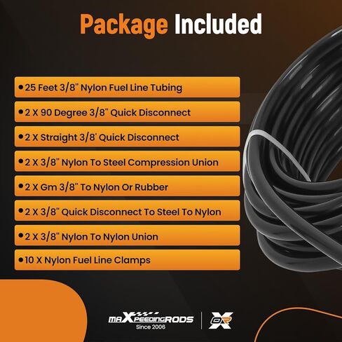 مجموعة خط الوقود maxpeedingrods 3/8 بوصة، خط وقود بديل للسيارات بطول 25 قدمًا (10 مم) in Saudi Arabia