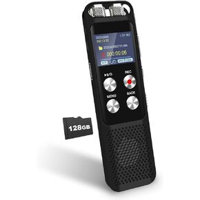 48GB Digital Voice Recorder: Voice Activated Recorder with Playback, Audio Recording Device for Lectures Meetings, Dictaphone Sound Tape Recorder with Password | USB in Kuwait