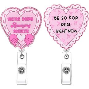 BESARME 2 Pack Retractable Keychain Badge Reel Heavy Duty Carabiner Badge Holder Tactical ID Badge Reel with Steel Cord in Kuwait