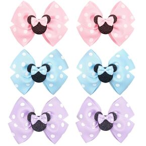 12Pcs Glitter Bow Clips for Girls, BBGifts Toddlers Girls hair clips 6 colors in Pairs in Kuwait
