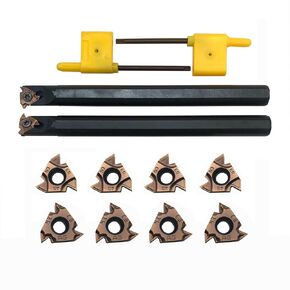 24pcs 3/8inch Lathe Threading Tool Internal Threading Tool Holder SNL0010K11 SNR0010K11 Threading Inserts 11ER AG60 11IR AG60 for Boring Bar Holder in Kuwait