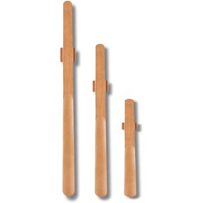 Omana 3 Pcs Long Wooden Shoe Horn 55cm Magnetic Base Slim Smooth Beach Handle Shoehorn Shoe Spoon Tongue Easy Telescopic Support Lazy Helper, Brown, L in Kuwait