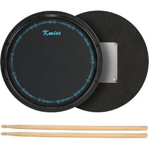 Drum Practice Pad with Iron Drum Stand Set, 12-Inch Silent Practice Pad Kit with Drum Sticks, Drumstick Holder, Suitable for Beginners in Kuwait