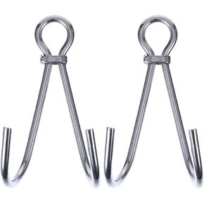 Toddmomy 1 قطعة 316 خطاف مزدوج من الفولاذ المقاوم للصدأ خطافات معدنية خطاف غوص سكوبا خطاف الشعاب المرجانية خطاف مضاد للفقد خطاف الشعاب المرجانية خطاف مزدوج معدات الغوص فولاذ غوص سكوبا خطاف فضي in Kuwait