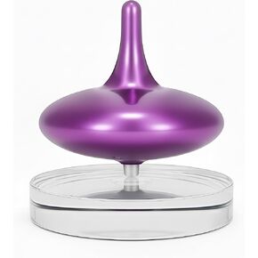 Extended Spin Time Top - 4-Hour Continuous Spin, Illuminating Desktop Art Piece, for All Ages and Occasions(Aluminum Alloy, Space Silver) in Kuwait