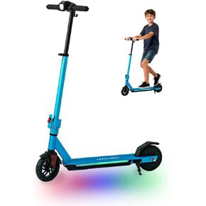 سكوتر كهربائي للأطفال من عمر 6 إلى 12 عامًا، محرك 150 وات، 4/7/11 ميل في الساعة، وقت ركوب 60 دقيقة، سرعة قابلة للتعديل، شاشة LED، أضواء ملونة، فرامل إلكترونية، سكوتر كهربائي للأطفال قابل للطي in Kuwait