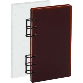 A6 Binder 6-Ring Clear Acrylic Binder Notebook Cover, Gold Metal Round Ring with 45 Sheets Lined Inner Papers, A6 Planner Budget Binder (Glitter, A6) in Kuwait