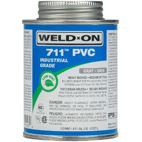 Weld-On 10119 711 أسمنت مذيب عالي القوة من مادة PVC من الفئة الصناعية - إعداد متوسط ​​ومنخفض المركبات العضوية المتطايرة، رمادي، 1 كوارت (32 أونصة سائلة) in Kuwait