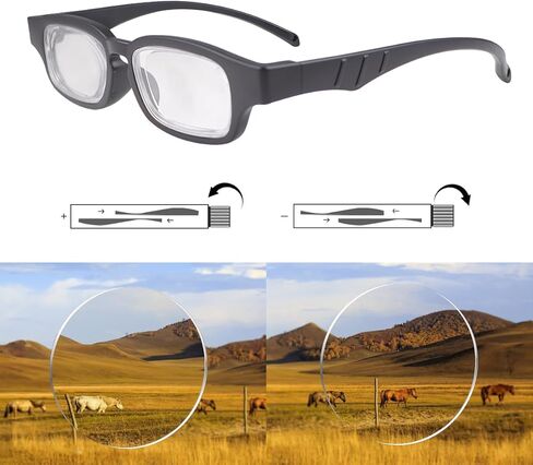 Adjustable Focus Reading Glasses 0D to 350D Diopters Readers Glasses Anti Blue Light Multi Point Micro Permeable Lens Dial Vision Reading Glasses Zoom Eyeglasses For Reading Distance Near Far Sight in Saudi Arabia