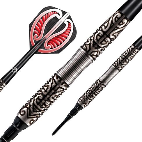 طلقة! Darts Warrior Hautoa 80% Tungsten Pro Throwing Darts Soft Tip Set، احترافية - صنع في نيوزيلندا - رحلات رمي ​​السهام المصممة للنساء والرجال - سهام شريطية بلاستيكية للبالغين in Saudi Arabia