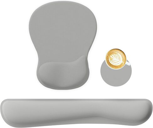 RICHEN Ergonomic Keyboard Wrist Rest Pad and Mouse Wrist Rest Support Mouse Pad Set,Durable & Comfortable & Lightweight for Easy Typing & Pain Relief-Ergonomic Support (Apricot Flowers) in Saudi Arabia