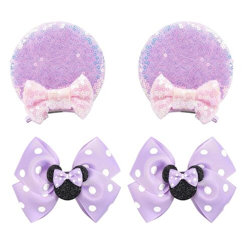12Pcs Glitter Bow Clips for Girls, BBGifts Toddlers Girls hair clips 6 colors in Pairs in Kuwait