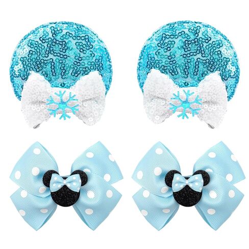 12Pcs Glitter Bow Clips for Girls, BBGifts Toddlers Girls hair clips 6 colors in Pairs in Kuwait