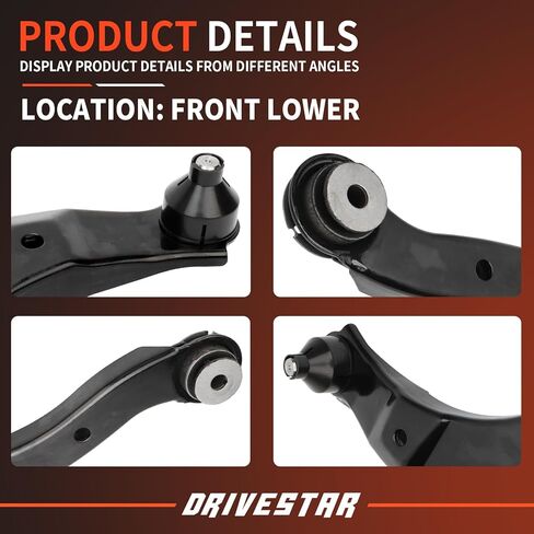 أذرع التحكم السفلية الأمامية من DRIVESTAR K620009 K620010، مع جلبة وصلة كروية، لكرايسلر بي تي كروزر 2001-2010، دودج نيون 2003-2005، زوج التعليق الأمامي in Saudi Arabia