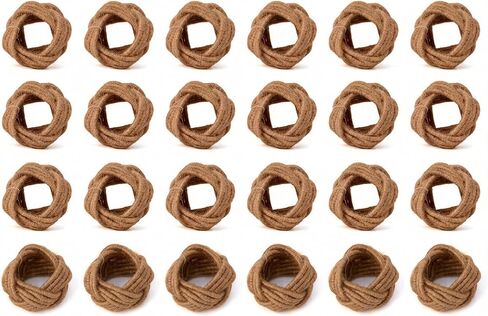 GURU JEE™ Handmade Jute Napkin Rings Green Set of 4 Everyday Use Dining Party Tabletop Décor Gifts Napkin Holder 1.5 Inch in Size Artisan Crafted in India in Saudi Arabia