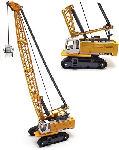 Tipmant Large Size Alloy Die-cast Model Toy Diecast Tower Slewing Crane Truck Vehicle Miniature Car 1:50 Gift for Kids Height 20 inch in Saudi Arabia