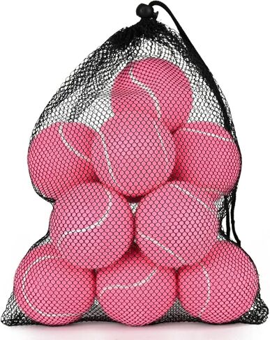 12-Pack Advanced Training Tennis Balls for Beginner Practice, Dog Tennis Balls with Mesh Bag for Easy Carry in Saudi Arabia