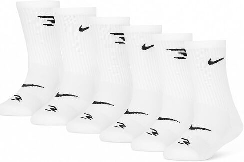Nike 6 PACK KIDS CREW SOCKS حذاء صغير 3Y - 5Y in Saudi Arabia