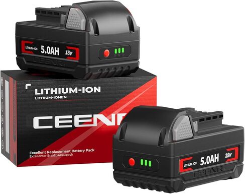 CEENR 2Pack M-18 5.0Ah Lithium Battery Replacement for Milwaukee M-18 Battery Compatible with Milwaukee Battery 18V Cordless Power Tools (2PACK) in Kuwait