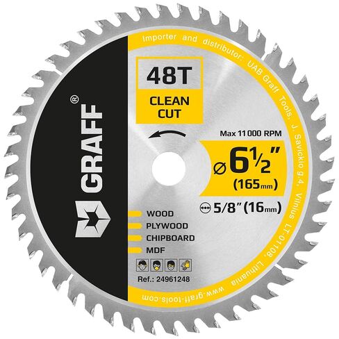 شفرة منشار دائري بزاوية 4-1/2 بوصة للخشب والخشب الرقائقي والصفائح والجدران الجافة والبلاستيك - قرص قطع الخشب 40 سنًا مع أربور 7/8 بوصة من غراف in Kuwait