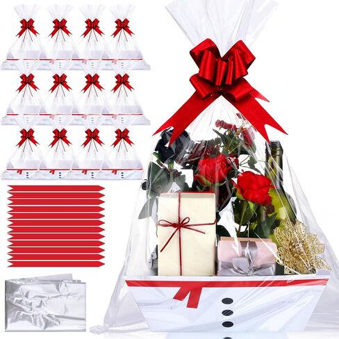 Yeaqee 12 Sets 8 x 10 Inch Football Baskets for Gifts Empty Baskets with Bows Ribbons Bulk gift boxes football Gift Box for Holiday Party Favors in Saudi Arabia