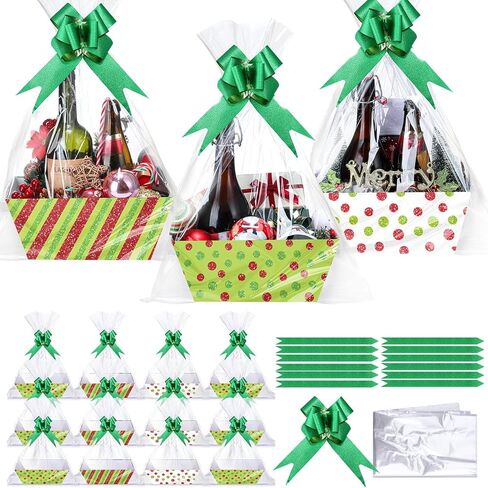 Yeaqee 12 Sets 8 x 10 Inch Football Baskets for Gifts Empty Baskets with Bows Ribbons Bulk gift boxes football Gift Box for Holiday Party Favors in Saudi Arabia