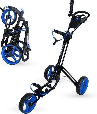 3 Wheel Push Pull Golf CART - Foot Brake - ONE Second to Open & Close! in Kuwait