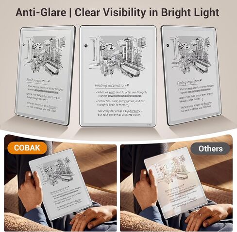 CoBak 4 Pack Anti-Glare Matte Screen Protector for 6.8" Kindle Paperwhite, Kobo Aura H2O Edition 2 - High Clarity, Fingerprint Resistance - PET Film in Saudi Arabia
