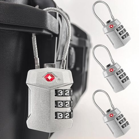 2 Pack TSA Approved Gun Case Locks for Pistol Cases, 4 Digits Travel Locks Small Combo Padlocks Firearm Traveling Plastic Hard Carrying Cases Combination TSA Locks for Handgun & Revolver Hard Cases in Saudi Arabia