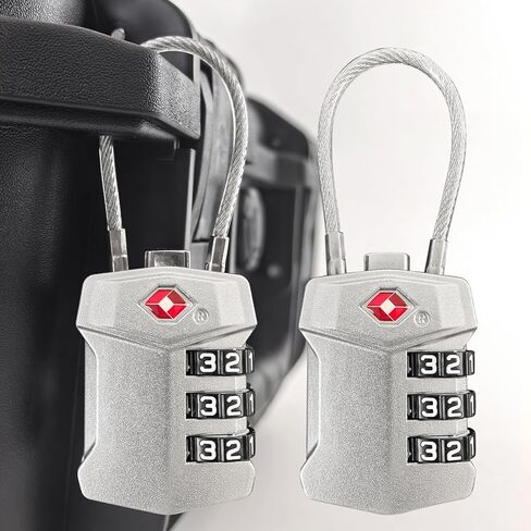 2 Pack TSA Approved Gun Case Locks for Pistol Cases, 4 Digits Travel Locks Small Combo Padlocks Firearm Traveling Plastic Hard Carrying Cases Combination TSA Locks for Handgun & Revolver Hard Cases in Saudi Arabia