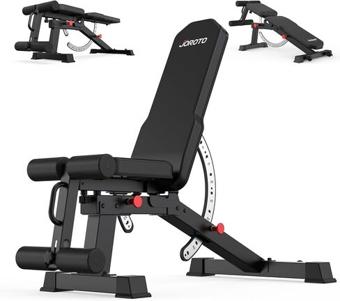 JOROTO MD35 Adjustable Weight Bench 8x4x3x2 Positions- 700 Pounds Load Foldable Strength Training Benches for Full Body Workout Bench Press (With Fast Auto-lock Adjustments) in Saudi Arabia